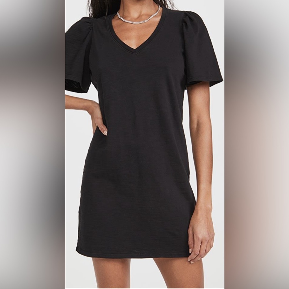 Nation LTD Mallory T-Shirt Dress with Flutter Sleeves / Shopbop / V- Neck /Small